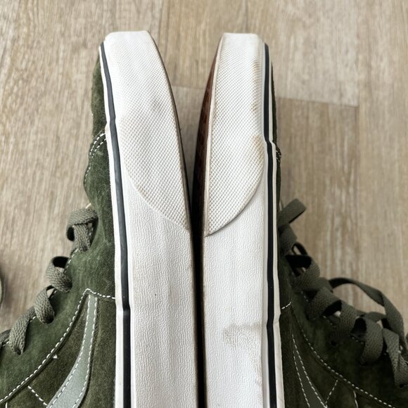 Mens Vans Sk8-Hi Olive Green Suede High Top Sneakers - 13 - Picture 7 of 10